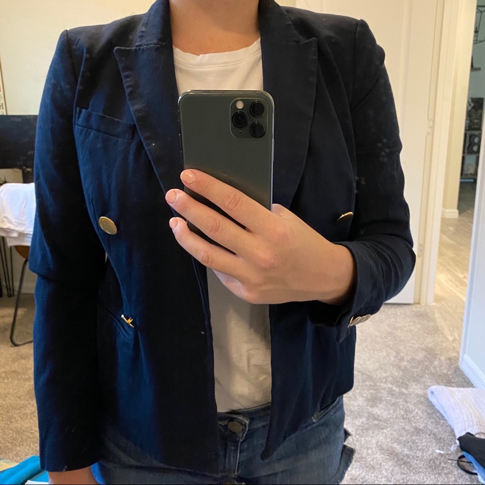 Michael Kors Navy Blazer with gold Buttons - Picture 5 of 8